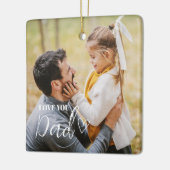 Personalisierte Liebe Vater Foto Keramikornament (Links)