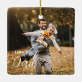 Personalisierte Liebe Vater Foto Keramikornament (Rückseite)