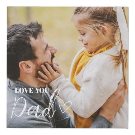 Personalisierte Liebe Vater Foto Künstlicher Leinwanddruck