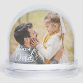 Personalisierte Liebe Vater Foto Schneekugeln (Vorderseite)