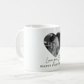 Personalisierte Liebe Vater Foto Tasse | Herzrahme (Vorderseite Links)