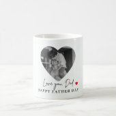Personalisierte Liebe Vater Foto Tasse | Herzrahme (Mittel)
