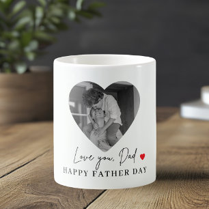 Personalisierte Liebe Vater Foto Tasse   Herzrahme