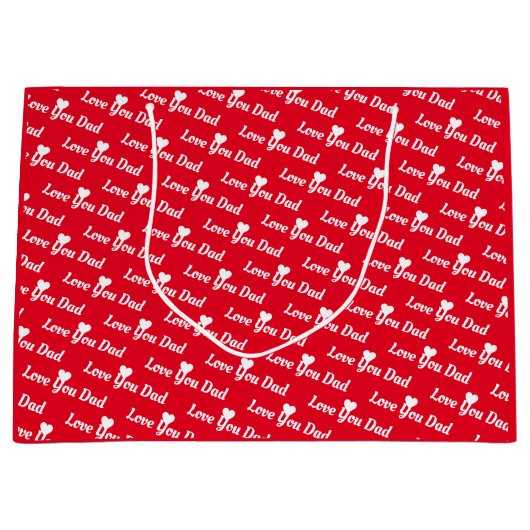 Personalisierte Liebe Vater | i Liebe Sie Vater gr Große Geschenktüte (Vorderseite)