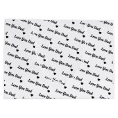 Personalisierte Liebe Vater | i Liebe Sie Vater Große Geschenktüte (Rückseite)