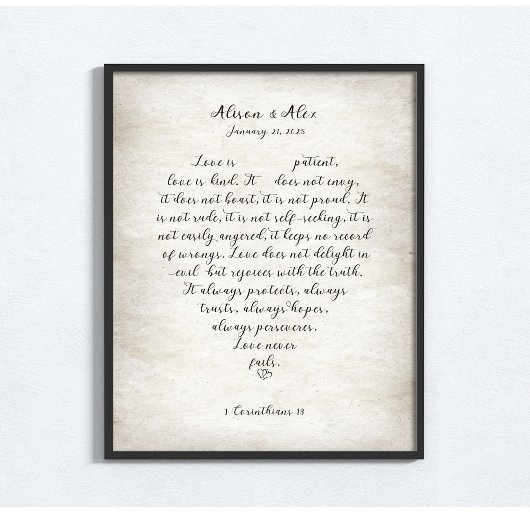 Personalisierte Liebe Versage nie 1 korinthisches  Poster