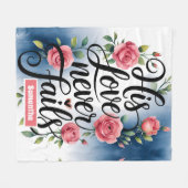 Personalisierte Liebe Versage nie Christlich Fleecedecke (Vorderseite (Horizontal))