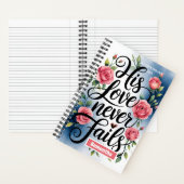 Personalisierte Liebe Versage niemals Christliches Notizblock (Innen)