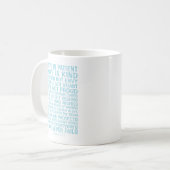 Personalisierte "Liebe versagt nie" Kaffeetasse (Vorderseite Links)