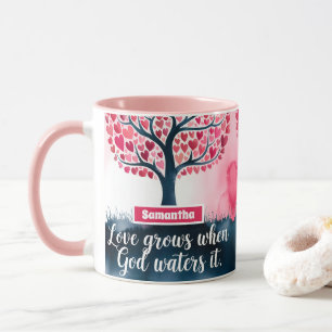 Personalisierte Liebe wächst, wenn Gott Christlich Tasse