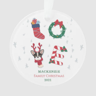 Personalisierte Liebe Weihnachten Matching Liebe Ornament