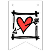 Personalisierte Liebe Wimpelkette (Erste Fahne)