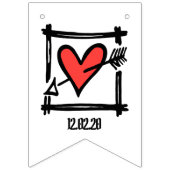 Personalisierte Liebe Wimpelkette (Dritte Fahne)