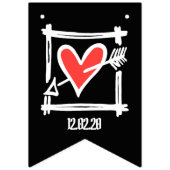 Personalisierte Liebe Wimpelkette (Dritte Fahne)