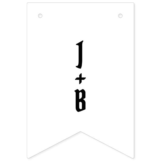 Personalisierte Liebe Wimpelkette (Zweite Fahne)