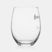 Personalisierte Liebe wird gebraut Weinglas Ohne Stiel (Rechts)