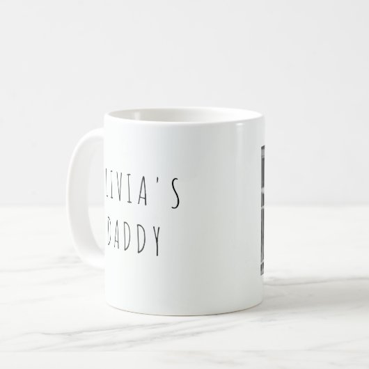 Personalisierte Liebe You Daddy Foto Kaffeetasse (Vorderseite Links)