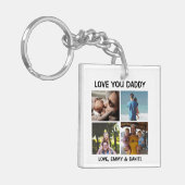 Personalisierte Liebe You Daddy Foto Schlüsselanhänger (Vorderseite links)