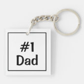 Personalisierte Liebe You Daddy Foto Schlüsselanhänger (Rückseite)