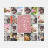 Personalisierte Liebe You Nana 20-Foto Collage Fleecedecke (Vorderseite (Horizontal))