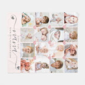 Personalisierte Liebe You Nana Pink Herz 16 Fotos Fleecedecke (Vorderseite (Horizontal))