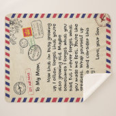 Personalisierte Liebe zu meiner Mama Sherpadecke (Vorderseite (Horizontal))