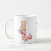 Personalisierte Liebesbotschaft Herz Muster Initia Kaffeetasse (Links)