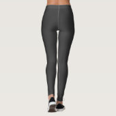 Personalisierte Liebesfußball Grau Leggings (Rückseite)