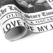 Personalisierte Liebesgeschichte Foto | Geschenkpapier (Rolleneckpunkt)