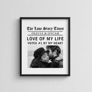 Personalisierte Liebesgeschichte Foto Liebe mein Poster