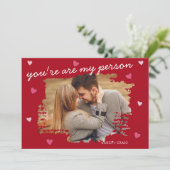 Personalisierte Liebhaber Valentinstag Grußkarte Einladung (Stehend Vorderseite)