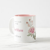 Personalisierte Lieblings-Leute rosa Oma Zweifarbige Tasse (Vorderseite Links)