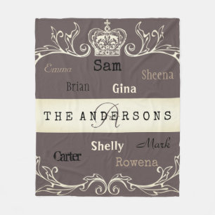 Personalisierte Lieblingsfamilie, beliebig farbig Fleecedecke