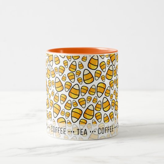 Personalisierte Lieblingsgetränke Candy Corn Muste Zweifarbige Tasse (Mittel)
