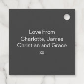 Personalisierte Lieferung des Nordpol-Express Geschenkanhänger (Rückseite)