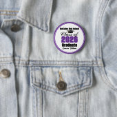 Personalisierte lila Abschlussfeier der Klasse 202 Button (Beispiel)