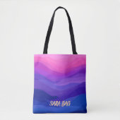 Personalisierte lila abstrakte Chic-Tasche Tasche (Vorderseite)