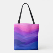 Personalisierte lila abstrakte Chic-Tasche Tasche (Rückseite)