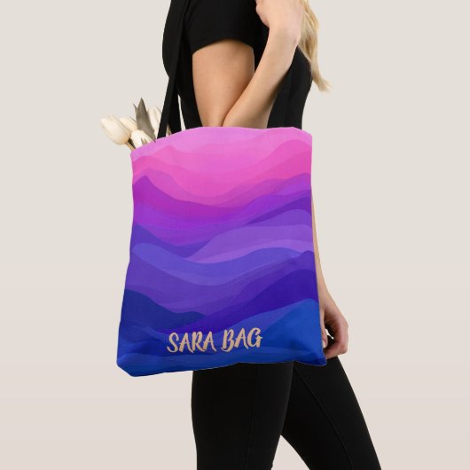 Personalisierte lila abstrakte Chic-Tasche Tasche (Von Nahem)