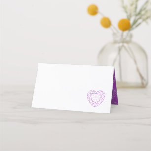 Personalisierte lila Amethystadt Platzkarte