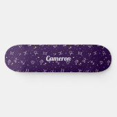 Personalisierte Lila Astrologie Skateboard (Horizontal)