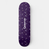 Personalisierte Lila Astrologie Skateboard (Vorderseite)