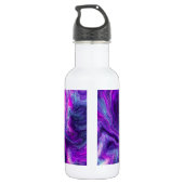 Personalisierte Lila, blaue, rosa Marmorflüssigkei Edelstahlflasche (Rückseite)