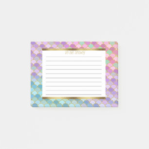 Personalisierte Lila blaugrüne Goldmedaille Post-it Klebezettel