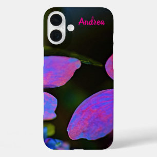 Personalisierte Lila Blume Apple iPhone Case