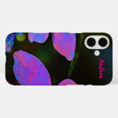 Personalisierte Lila Blume Apple iPhone Case (Rückseite (Horizontal))