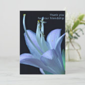 Personalisierte Lila Blume Nah-up Dankeschön Karte (Stehend Vorderseite)