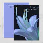 Personalisierte Lila Blume Nah-up Dankeschön Karte (Vorne/Hinten)