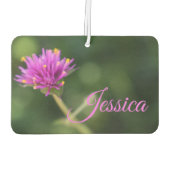 Personalisierte Lila Blume Naturfotografie Autolufterfrischer (Rückseite)