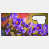 Personalisierte Lila Blume Samsung Case Galaxy Hülle (Rückseite (Horizontal))